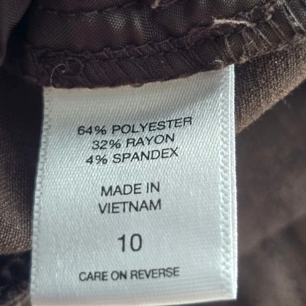 New York & Company 7th Avenue Bootcut Dress Pants Womens 10 Brown Career Office‎
